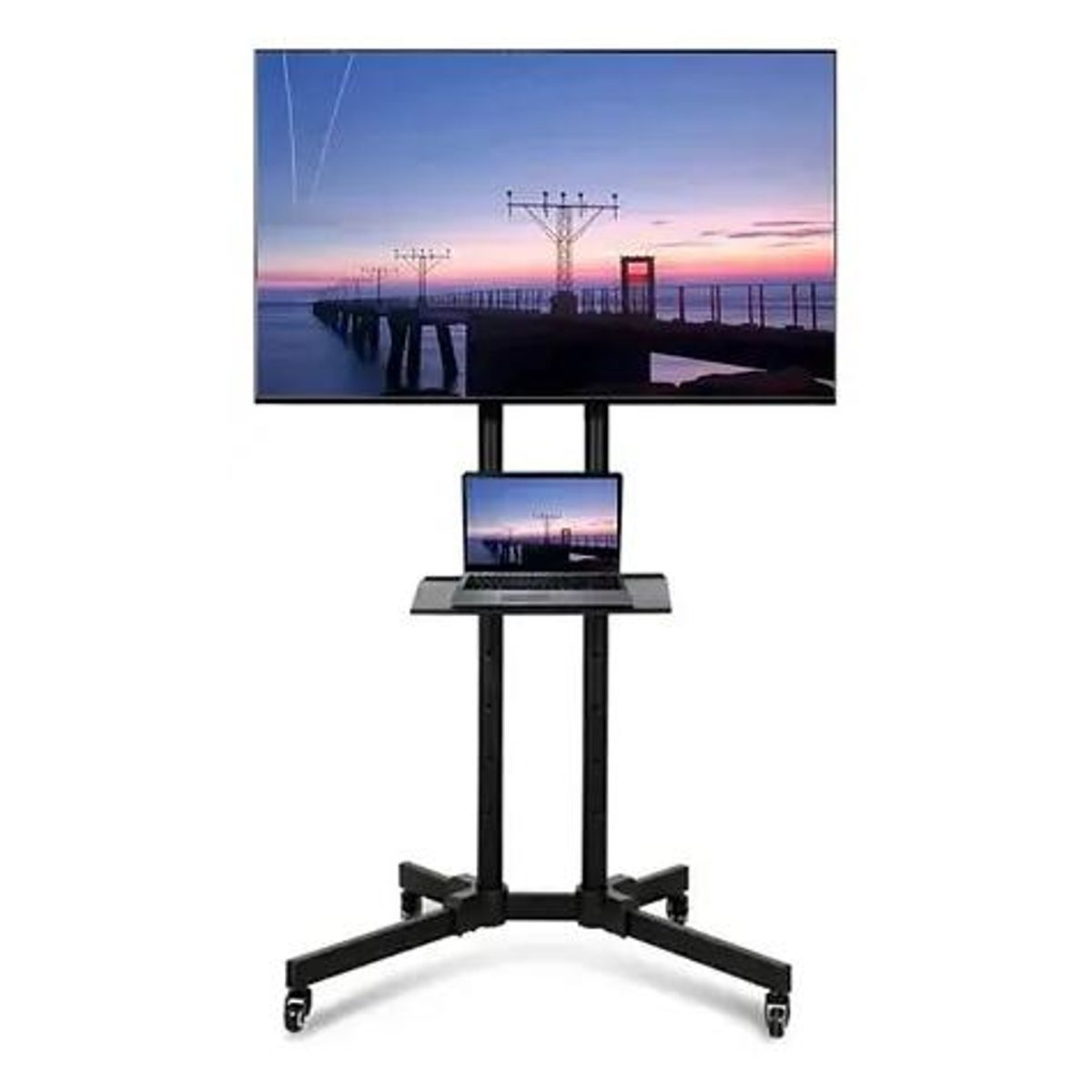 GENERICO - Soporte de Piso para TV 32-65'' con Ruedas y Base Estable
