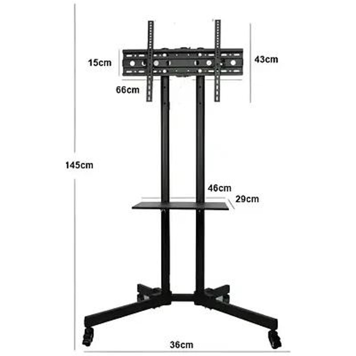 GENERICO - Soporte de Piso para TV 32-65'' con Ruedas y Base Estable
