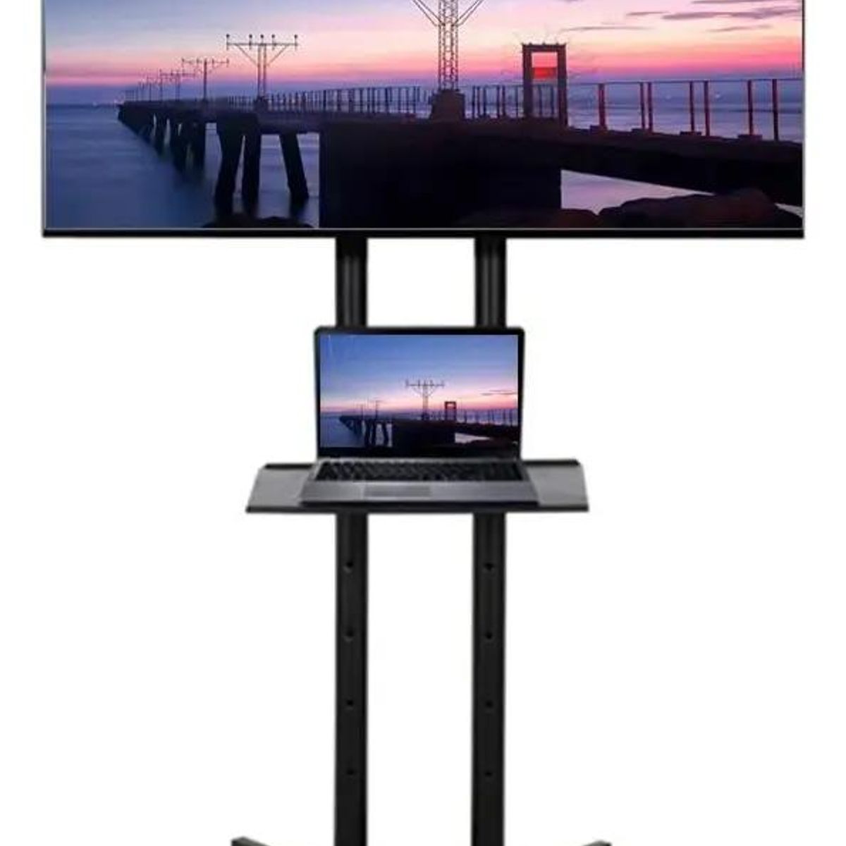 GENERICO - Soporte TV Base Pedestal con Ruedas para 32 a 65 pulgadas