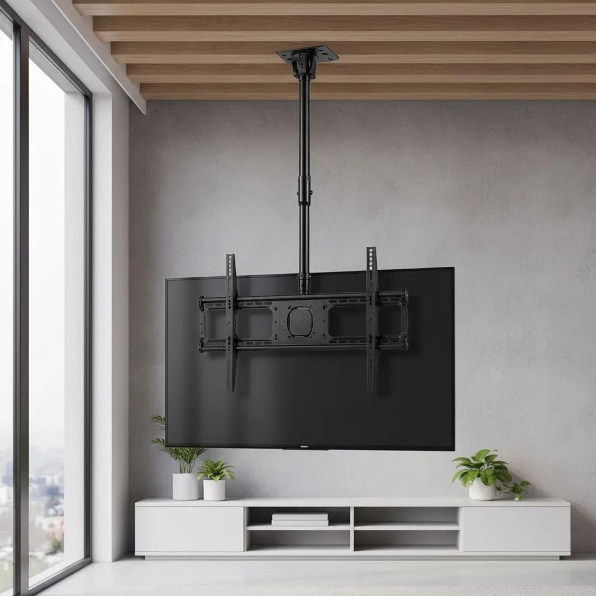 GENERICO - Soporte de techo ajustable para TV hasta 75 pulgadas