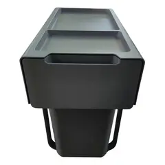 GENERICO - Basurero extraíble para cocina 25 litros gris