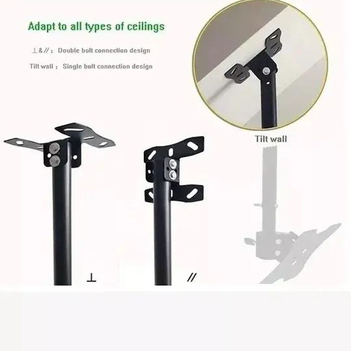 GENERICO - Base para TV de techo y pared 32 a 70 pulgadas