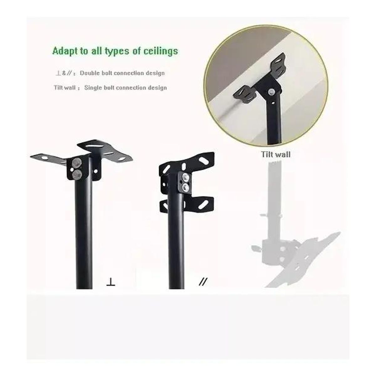 GENERICO - Base para TV de techo y pared 32 a 70 pulgadas