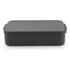 GENERICO - Contenedor para almuerzo grande color gris oscuro