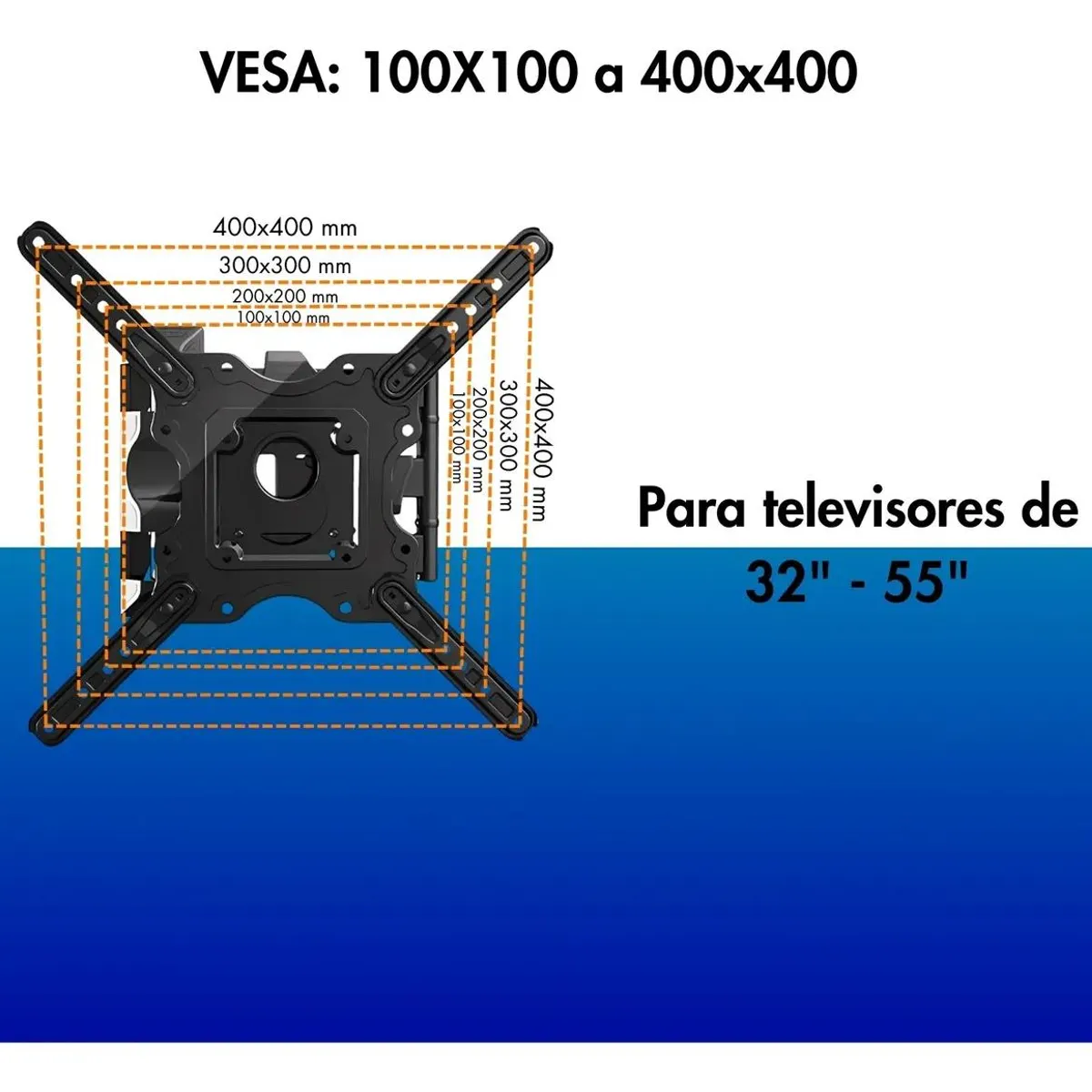 GENERICO - Base Soporte de Pared para TV Ajustable 32-55 Pulgadas