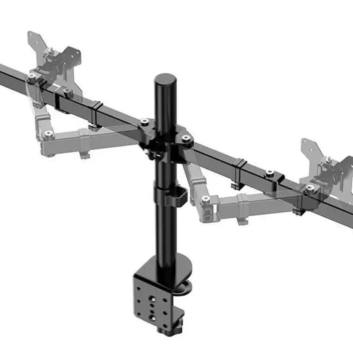 GENERICO - Soporte de escritorio para dos monitores con brazo ajusta