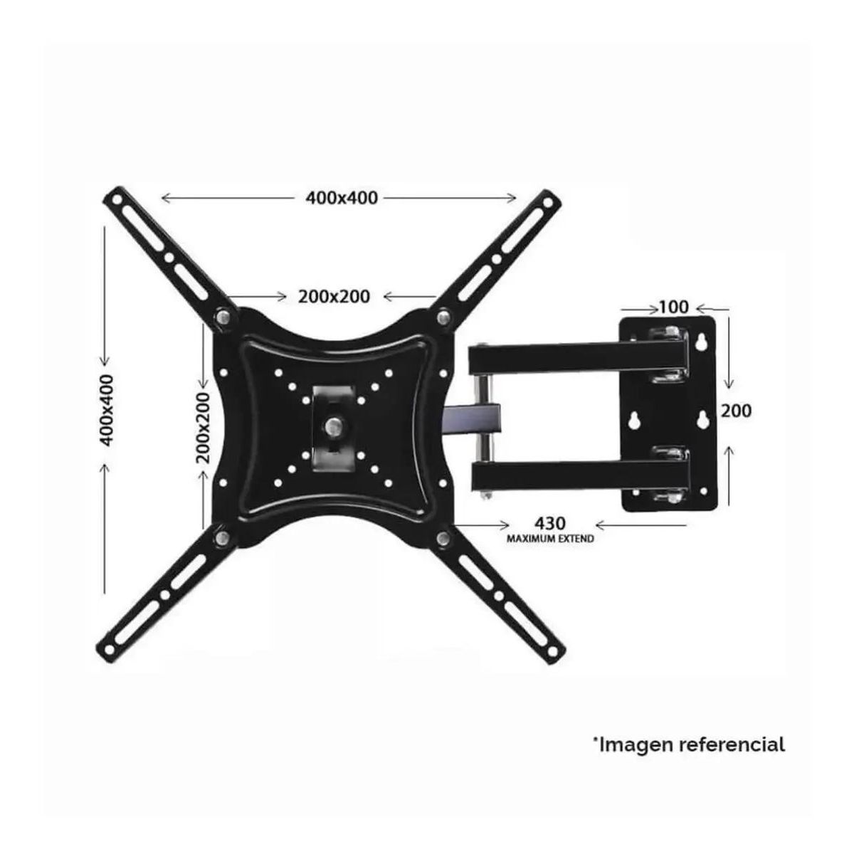 GENERICO - Soporte de Pared para TV 14 a 50 Pulgadas con Brazo de Ac