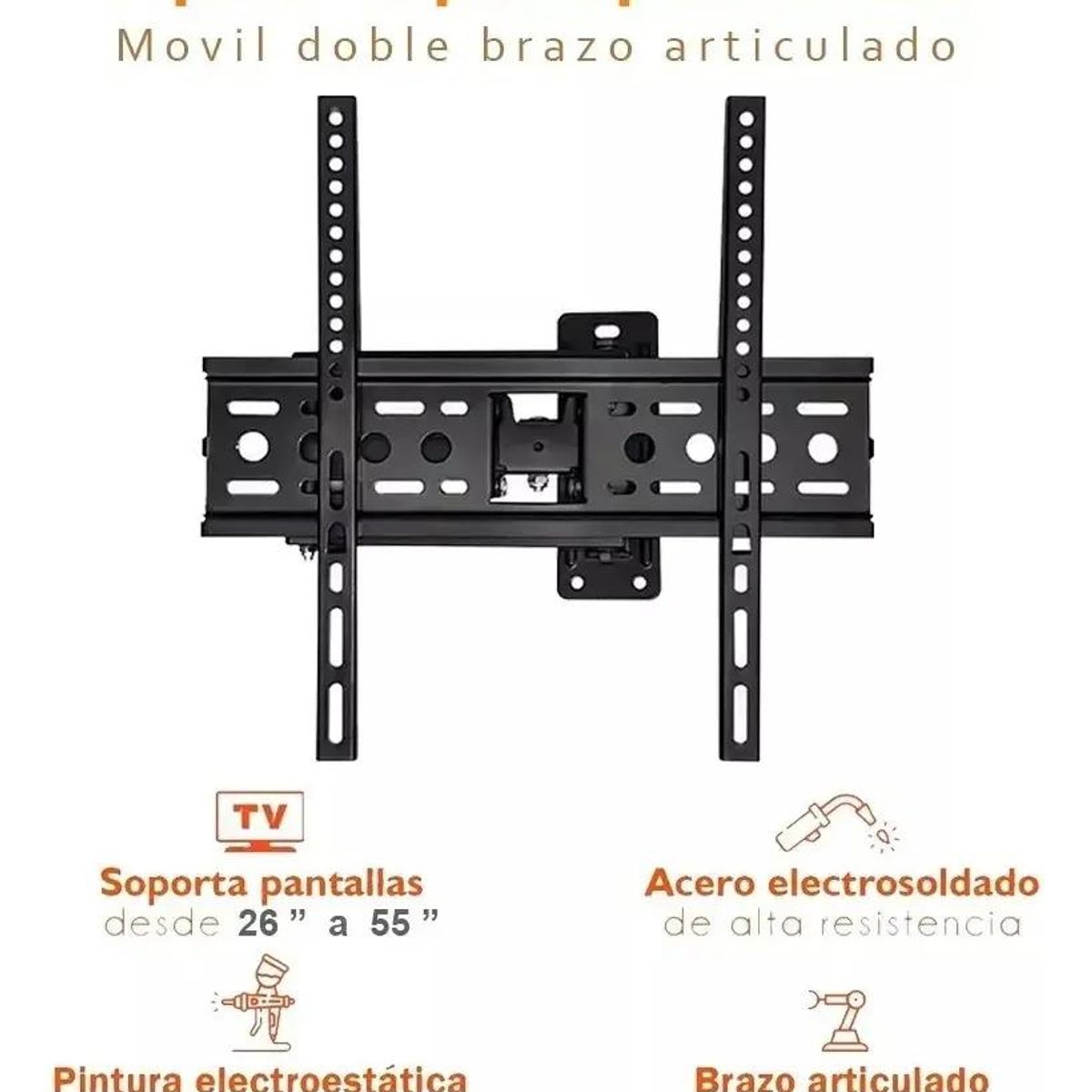 GENERICO - Soporte de Esquina para TV 26 a 63 Pulgadas con Brazo