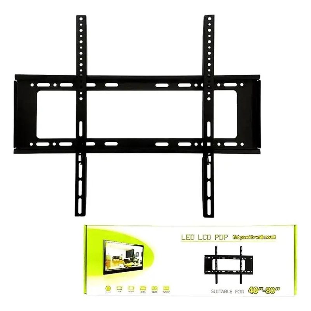 GENERICO - Soporte Fijo para TV 40 a 80 Pulgadas Capacidad 75 kg