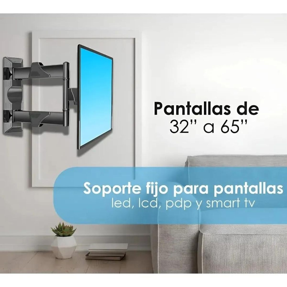 GENERICO - Soporte de Pared Articulado para TV 32-65 Pulgadas