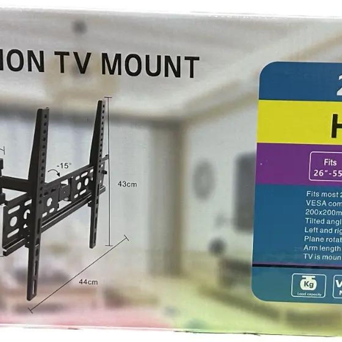GENERICO - Soporte de Pared para TV 26-55 pulgadas hasta 35 kg