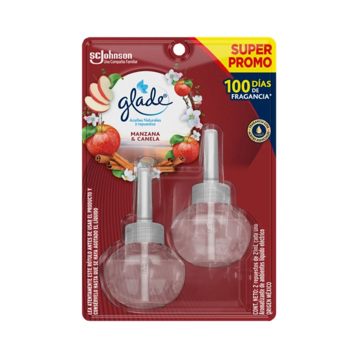 GLADE - Repuesto Glade Aceites Naurales 21ml 2un