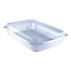GENERICO - Contenedor aluminio con tapa transparente 20 unidades