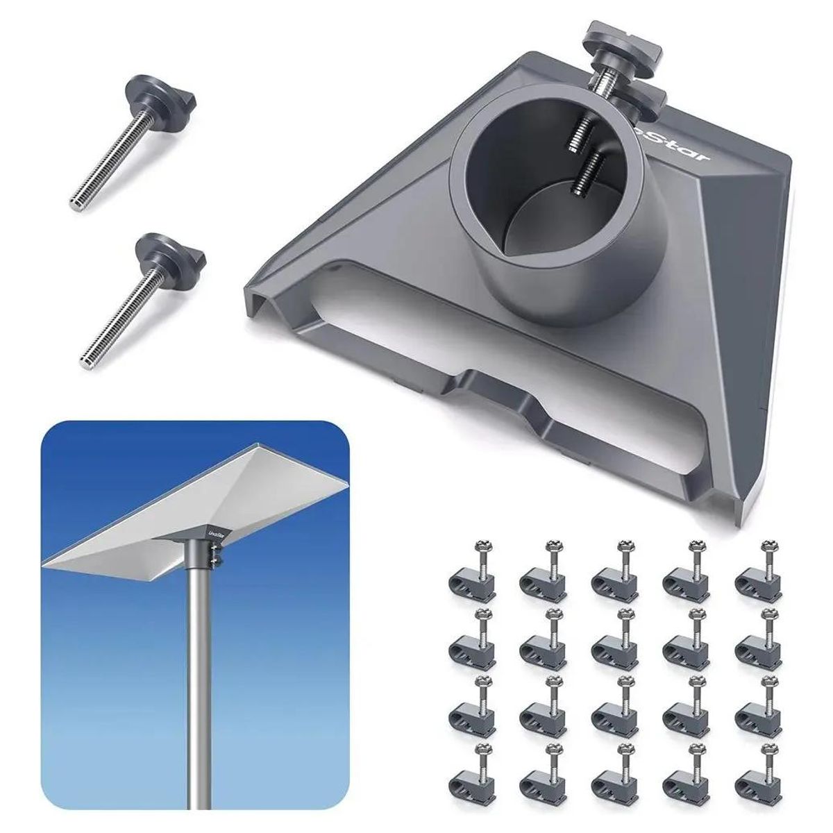 GENERICO - Adaptador de Tubo para Montaje Starlink Gen 3 en Aluminio