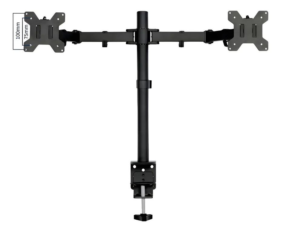 GENERICO Soporte Doble Ajustable para Monitores 15 a 30 Pulgadas