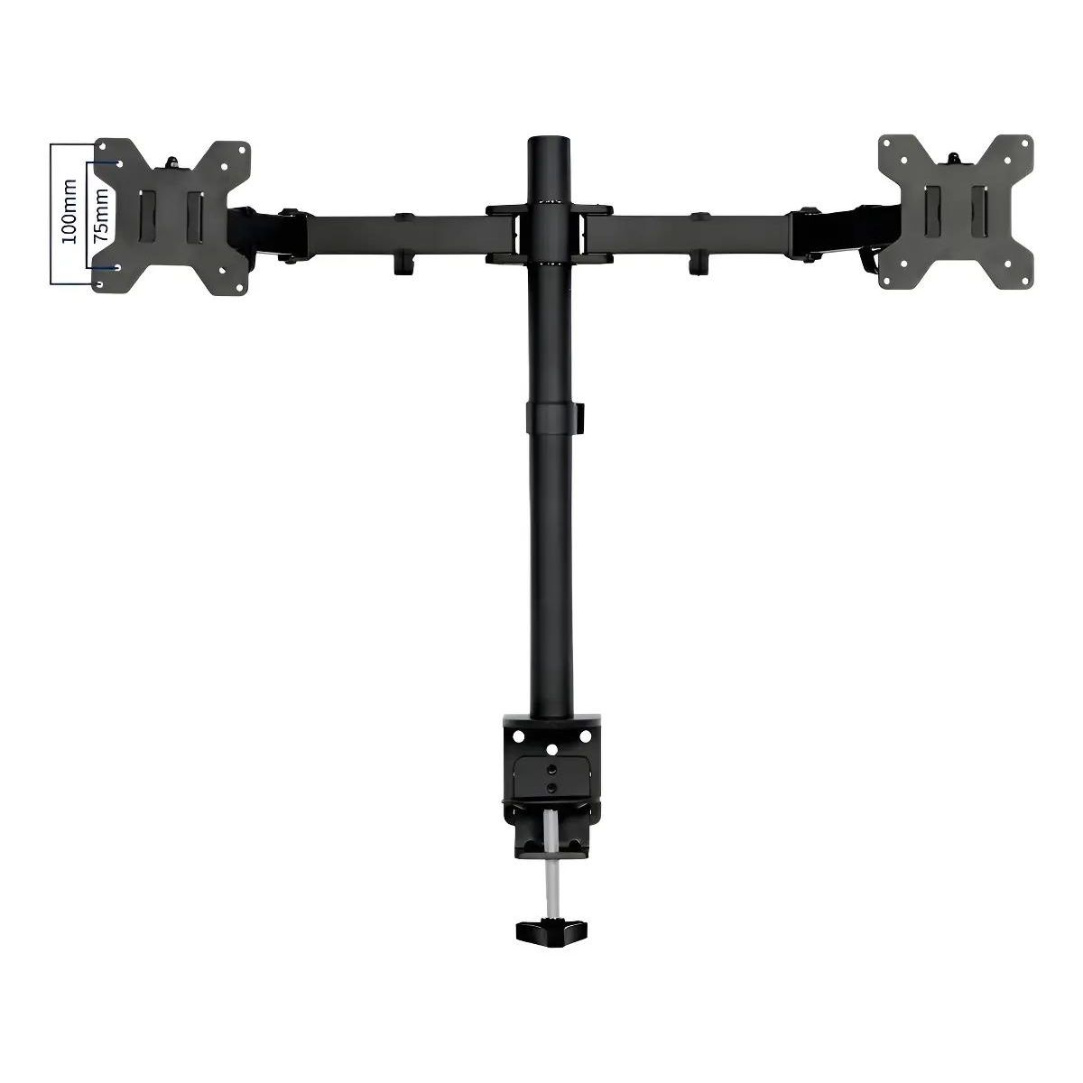 GENERICO - Soporte Doble Ajustable para Monitores 15 a 30 Pulgadas
