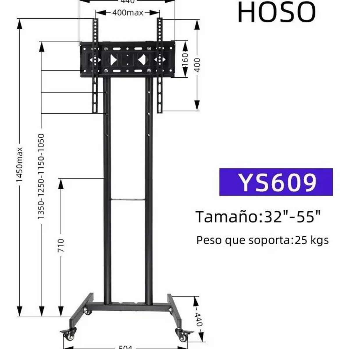 GENERICO - Soporte móvil para TV de 32 a 55 pulgadas