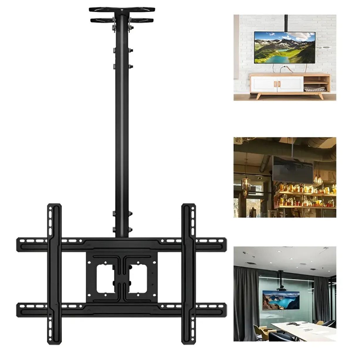 GENERICO - Soporte de techo retráctil para TV 32-75 pulgadas negro