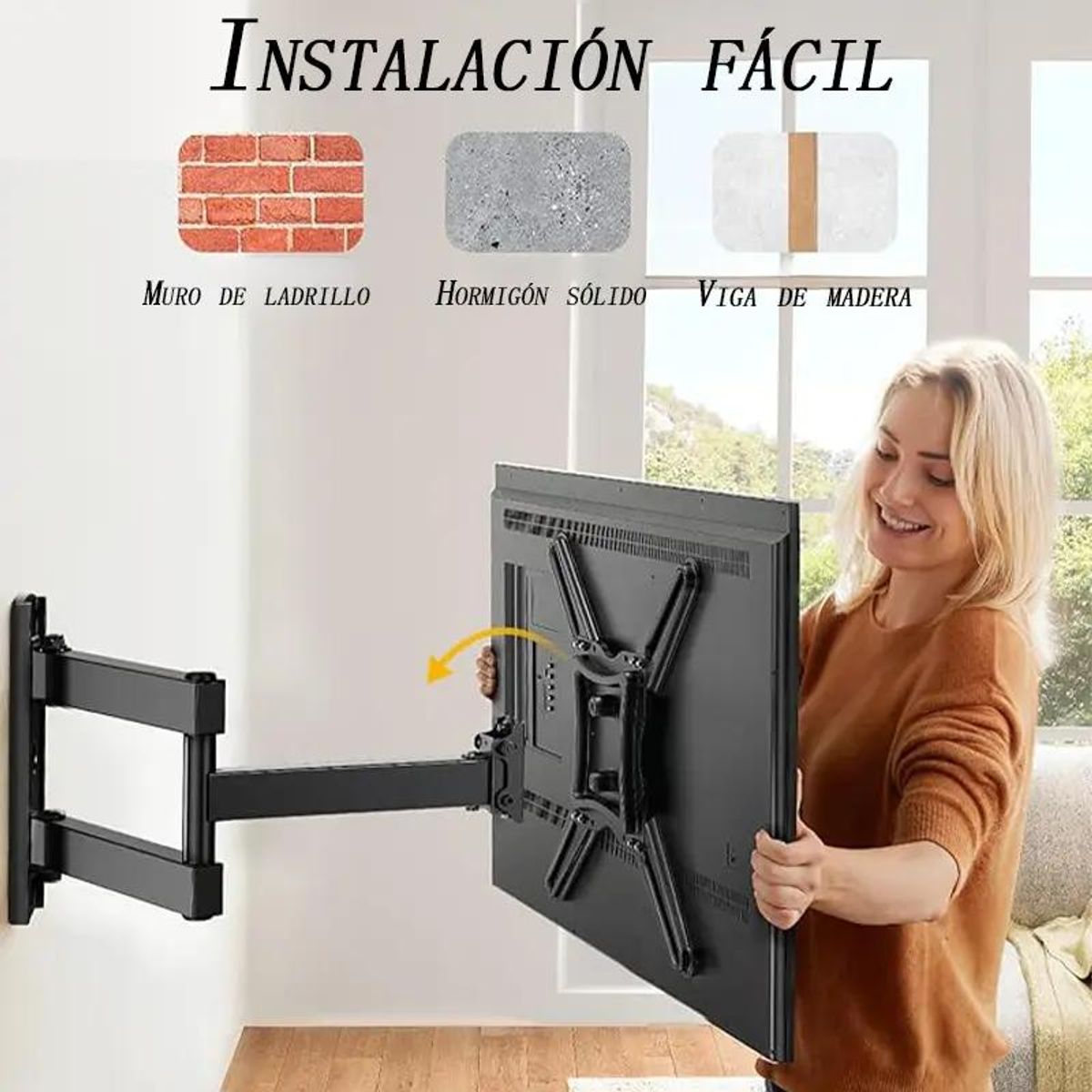 GENERICO - Soporte de Pared para TV 14-55" Extensible 120°