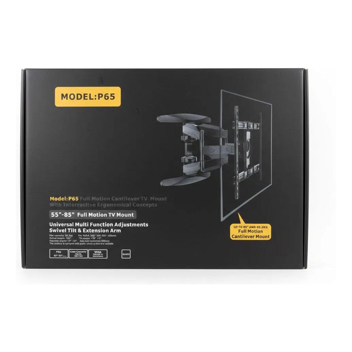 GENERICO - Brazo Articulado Universal para TV 55-85 pulgadas Negro