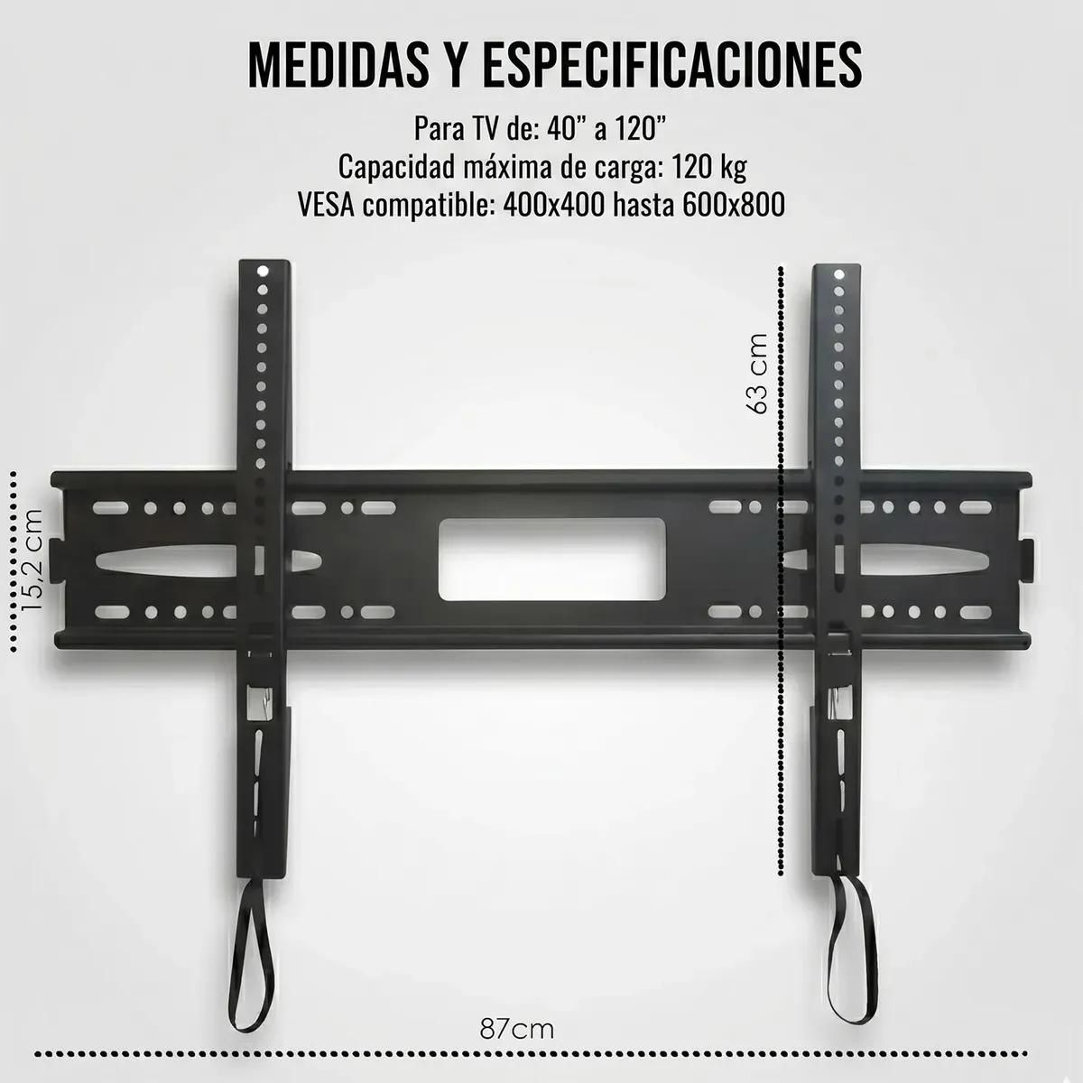 GENERICO - Soporte fijo para TV de 40 a 120 pulgadas hasta 100 kg