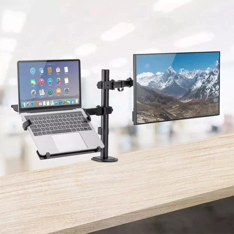GENERICO Soporte Articulado Ergonómico para Monitor y Laptop