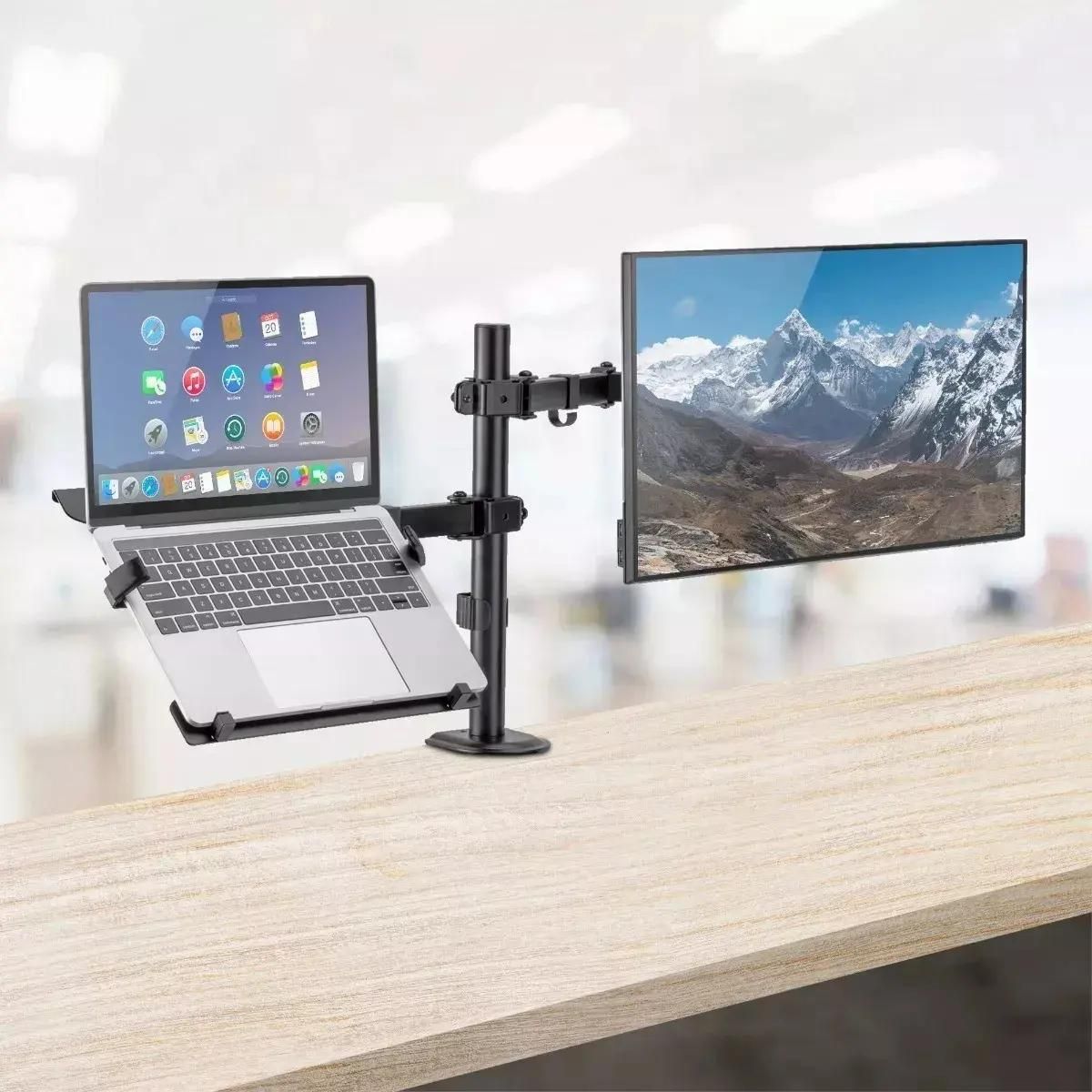 GENERICO - Soporte Articulado Ergonómico para Monitor y Laptop