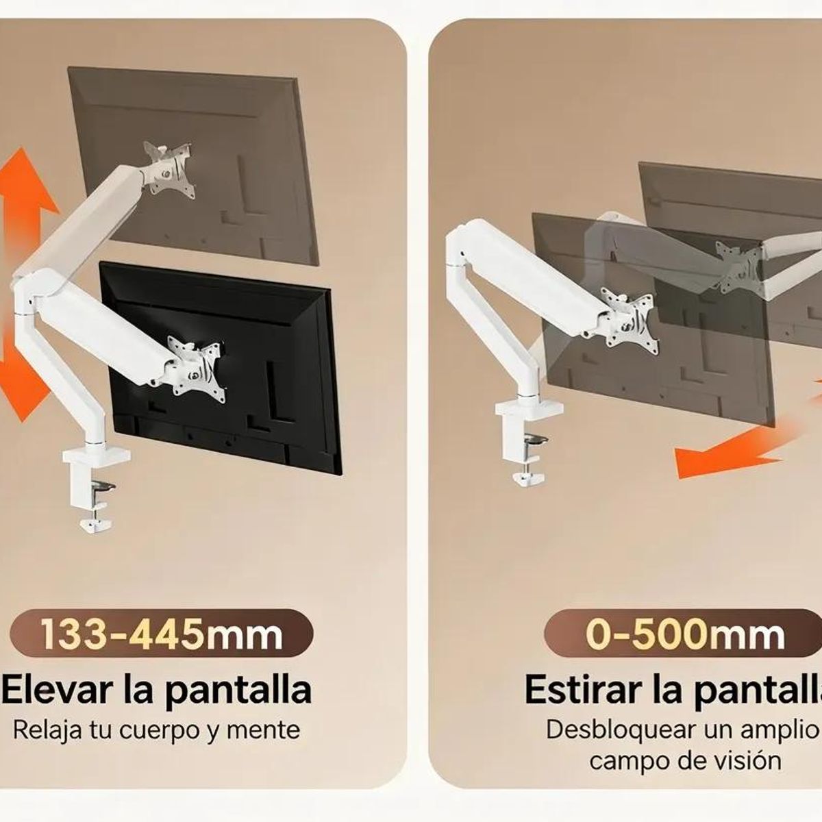 GENERICO - Soporte Articulado Ajustable para Pantallas 17-34" Negro