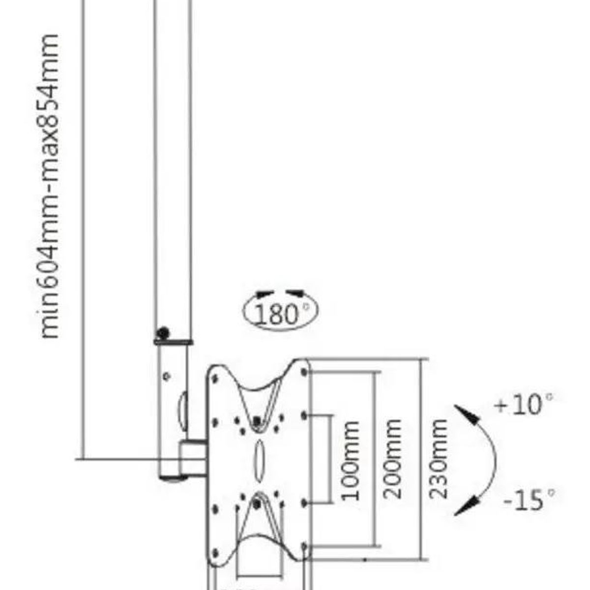 GENERICO - Soporte de techo para TV LCD 23-42 pulgadas