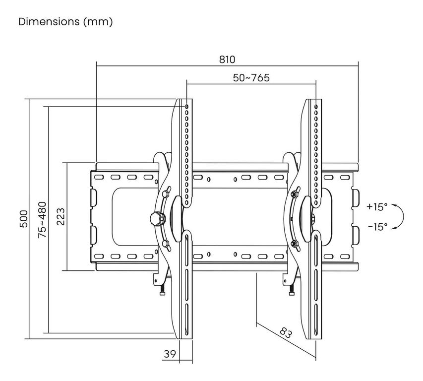 GENERICO Soporte de TV Premium Inclinable 32 a 55 Pulgadas