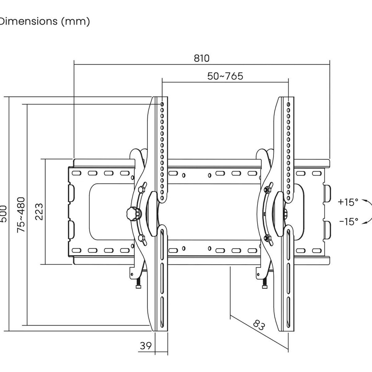 GENERICO - Soporte de TV Premium Inclinable 32 a 55 Pulgadas