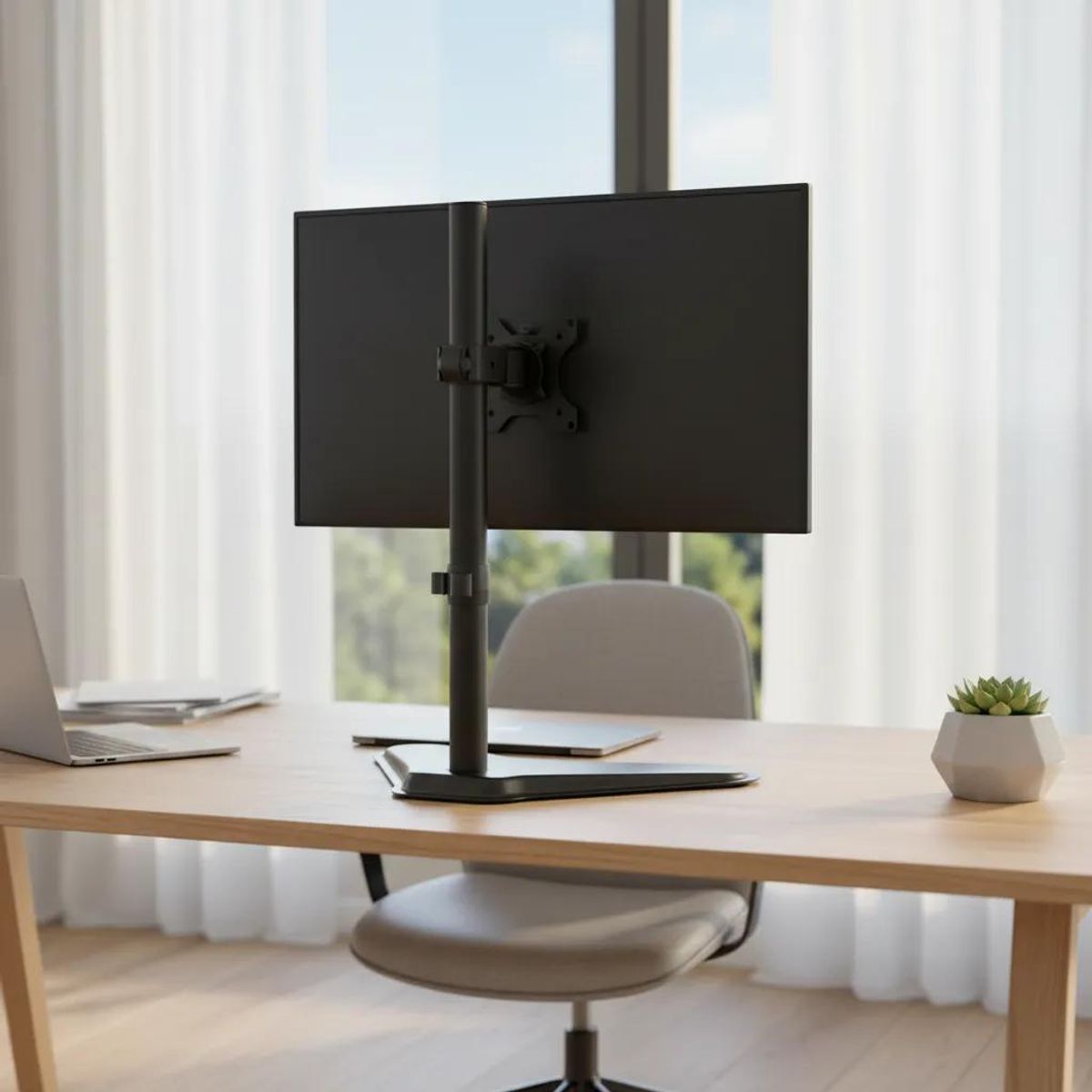 GENERICO - Soporte para monitor 13 a 32 pulgadas con base y giro 360