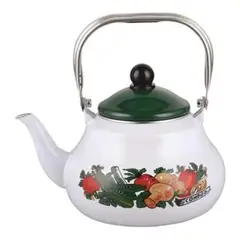 GENERICO - Tetera enlozada de 2 litros para cocina