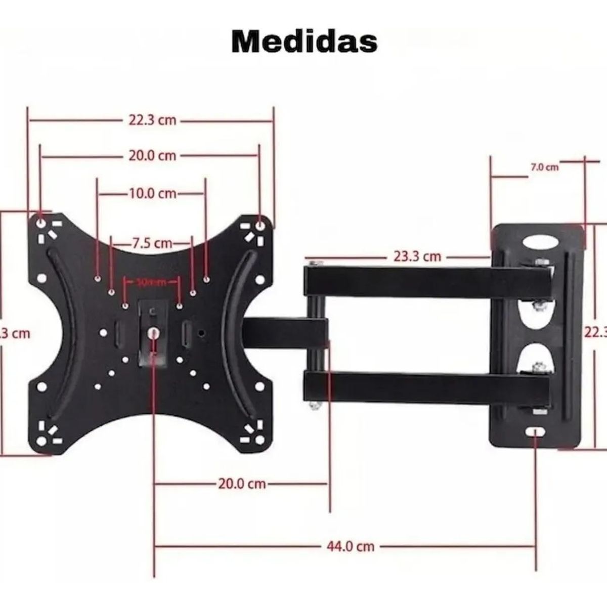 GENERICO - Soporte TV Brazo Retráctil Articulado 14-55 Pulgadas 50kg