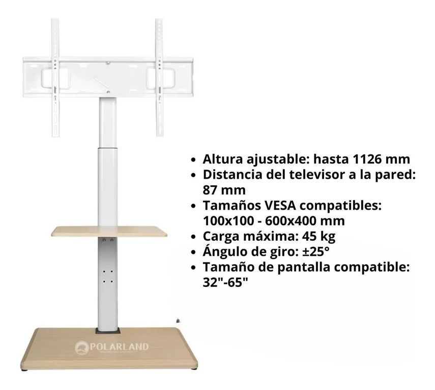 GENERICO Soporte de suelo para TV de hasta 75 pulgadas
