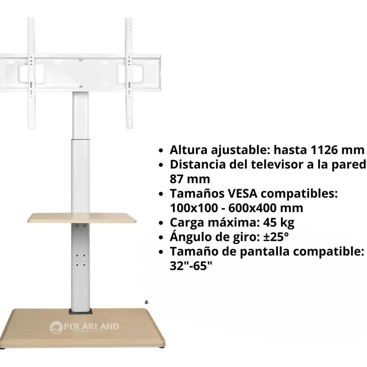 GENERICO - Soporte de suelo para TV de hasta 75 pulgadas