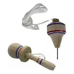 GENERICO - Pack Juegos Típicos Chilenos Trompo y Emboque de Madera