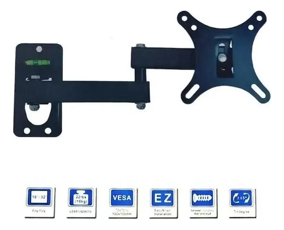 GENERICO Soporte de Pared para TV 10 a 32 Pulgadas Brazo Móvil