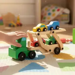 GENERICO - Camión de madera juguete didáctico para niños