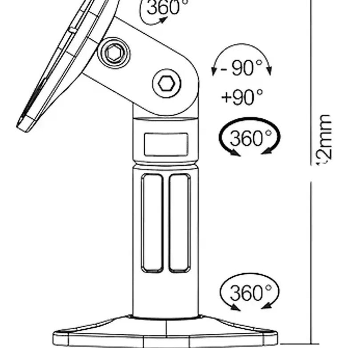 GENERICO - Soporte articulado para pared para monitor