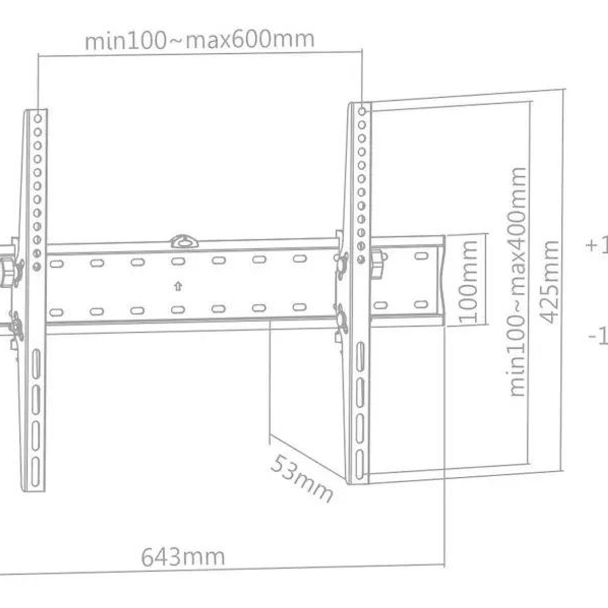 GENERICO - Soporte Base Inclinable para TV 32 a 70 Pulgadas