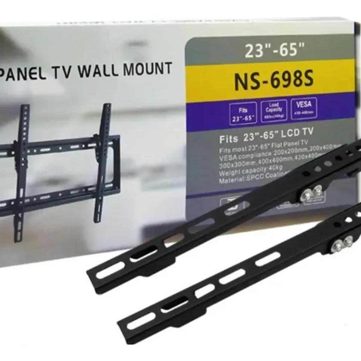 GENERICO - Soporte para TV de 23 a 65 pulgadas hasta 40 kg negro