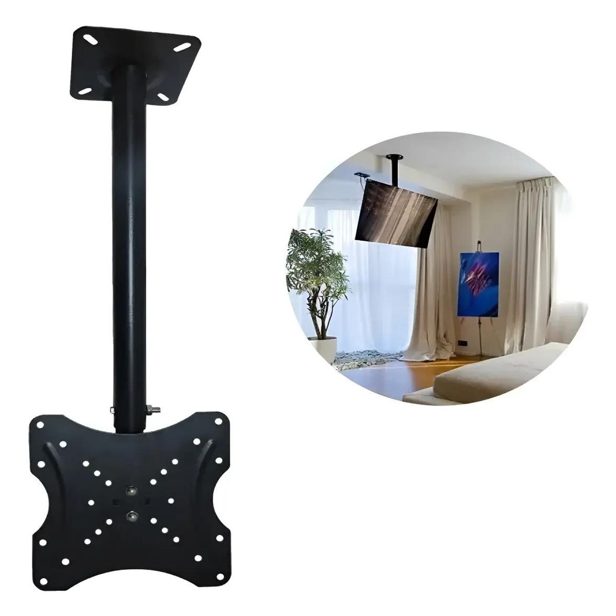 GENERICO - Soporte ajustable para TV de 14 a 32 pulgadas para techo