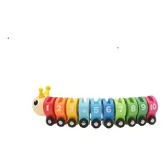 GENERICO - Tren Oruga Didáctico de Madera para Niños