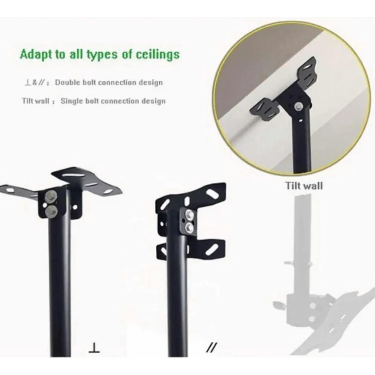 GENERICO - Soporte de techo ajustable para TV 26 a 60 pulgadas