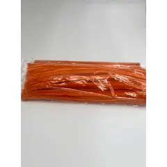 GENERICO - Limpiapipa naranja 100 Unidades De 6mm X 30cm
