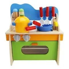 GENERICO - Juego Didáctico Cocina de Madera para Niños