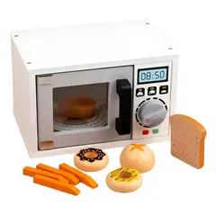 GENERICO - Horno microondas de madera para juegos de cocina