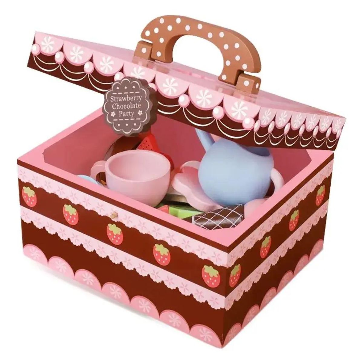 GENERICO - Juego Didáctico de Tazas y Pasteles de Madera para Niños