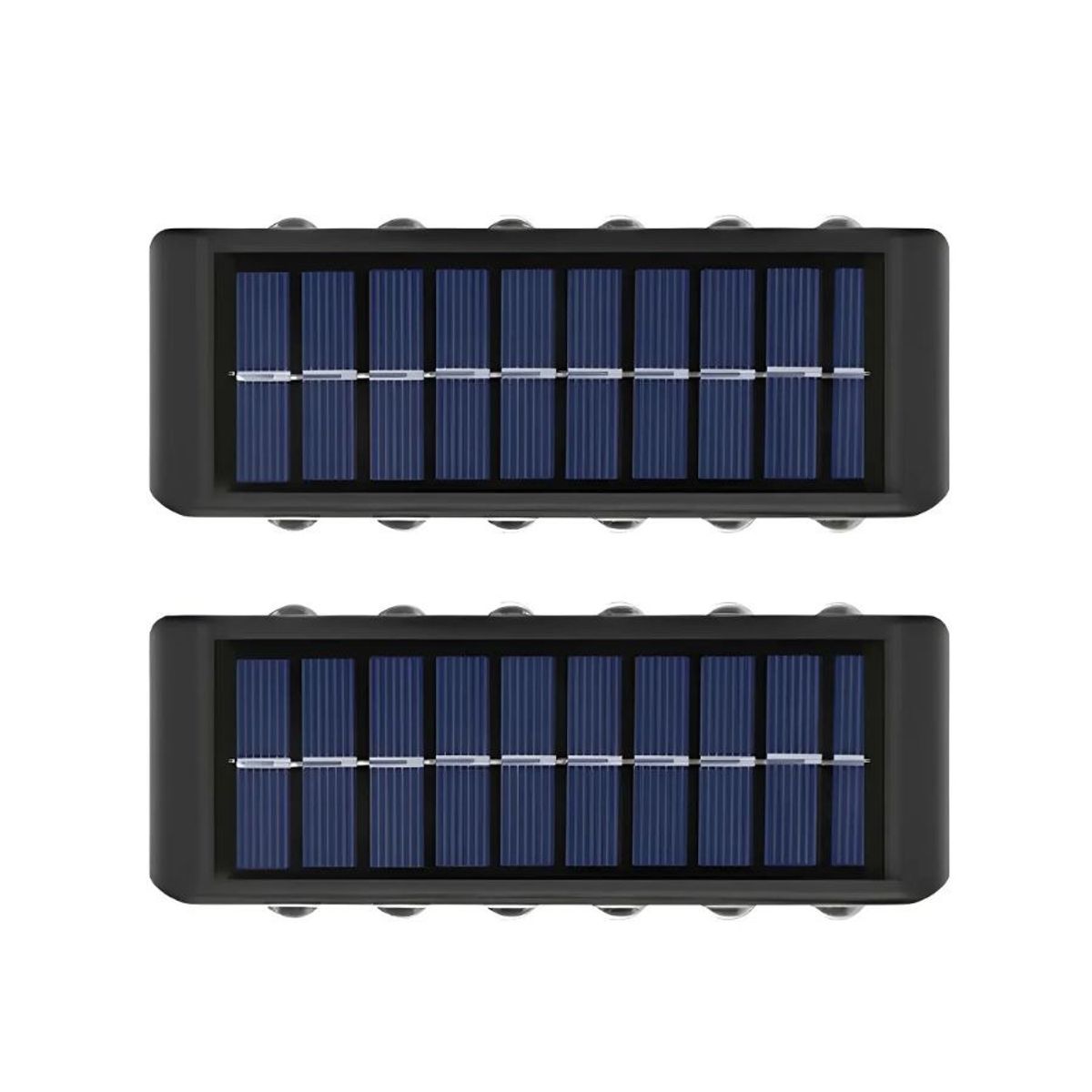 GENERICO - Lampara Solar Pared Exterior 12 Led Pack 2 Unidades